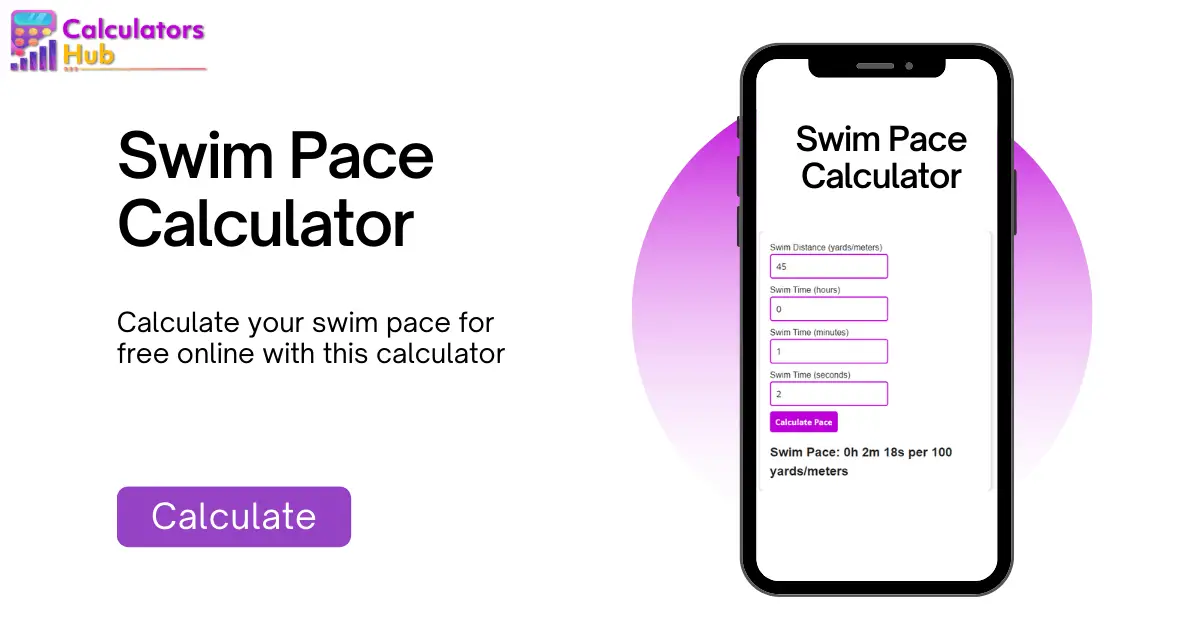 swim pace calculator