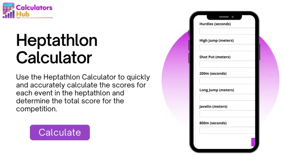 Heptathlon Calculator Calculate Scores for Each Event and Total Score