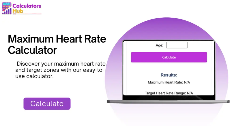 Maximum heart rate calculator calculatorshub
