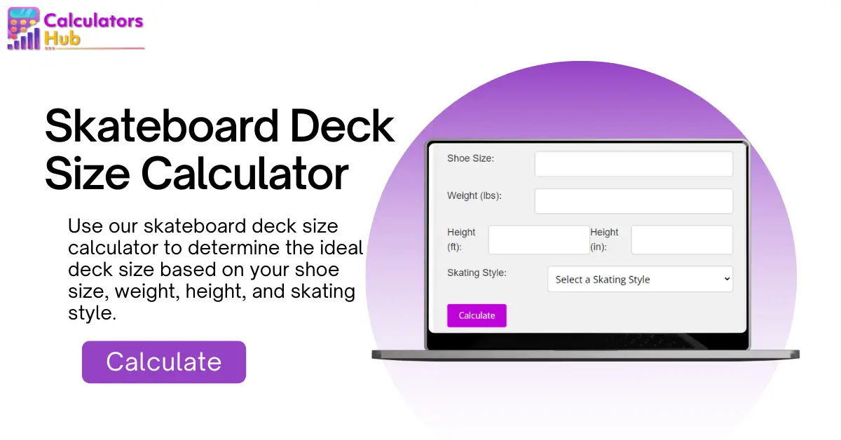 skateboard deck size calculator