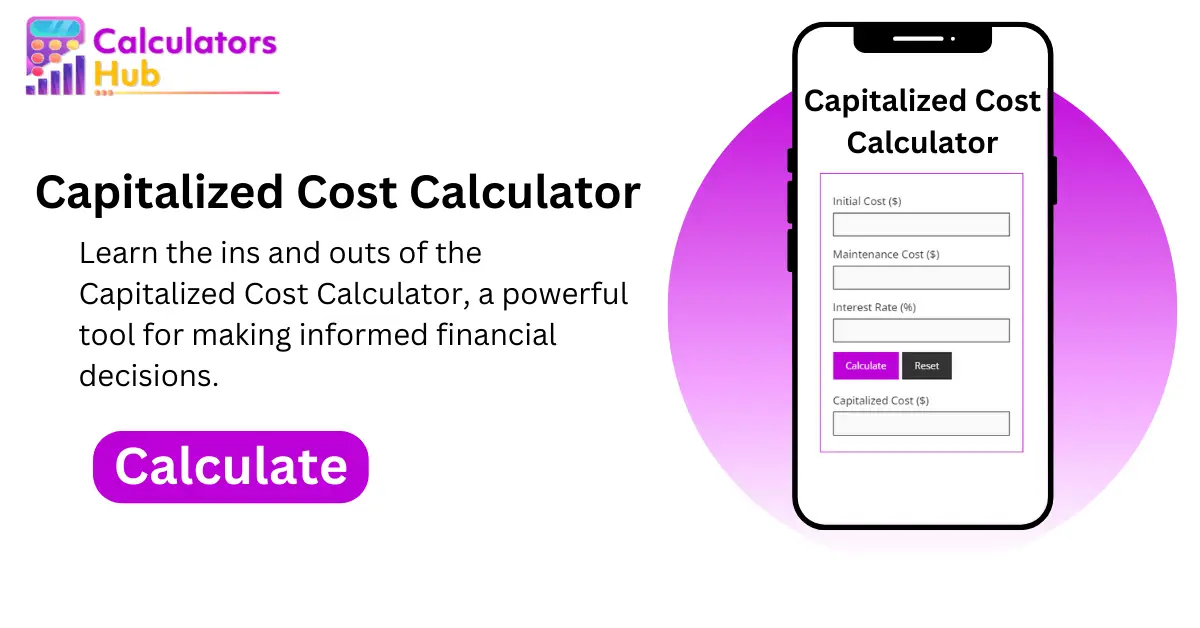 Capitalized Cost Calculator