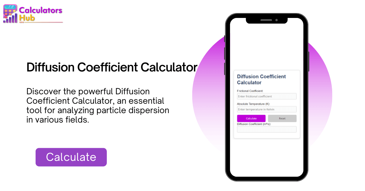 Diffusion Coefficient Calculator