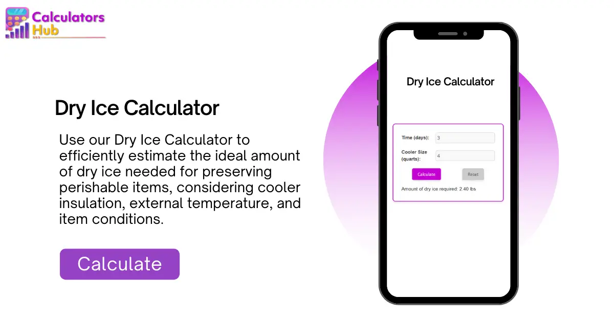 Dry Ice Calculator