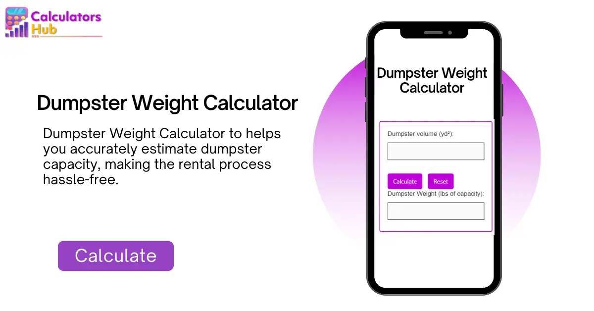 Dumpster Weight Calculator