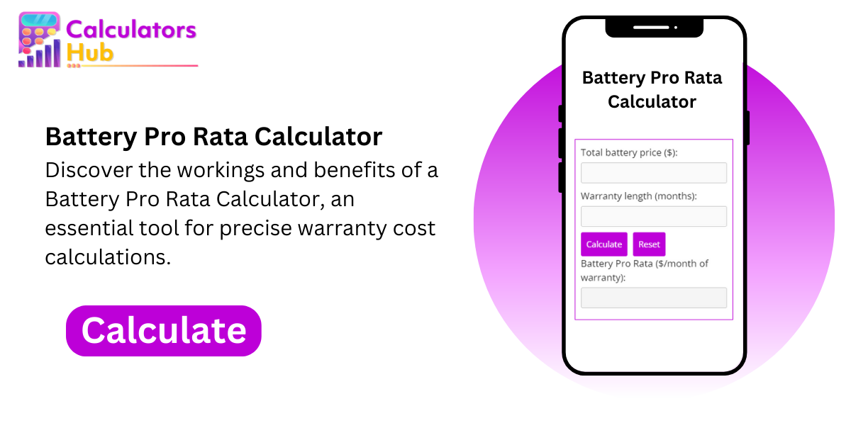 Battery Pro Rata Calculator