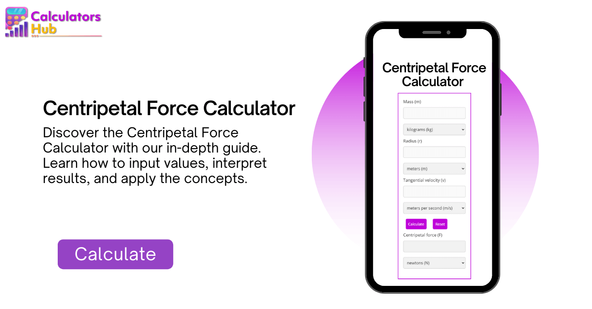 Centripetal Force Calculator
