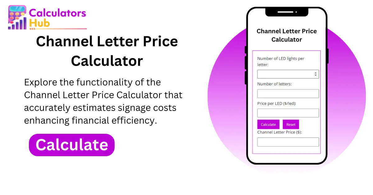 Channel Letter Price Calculator