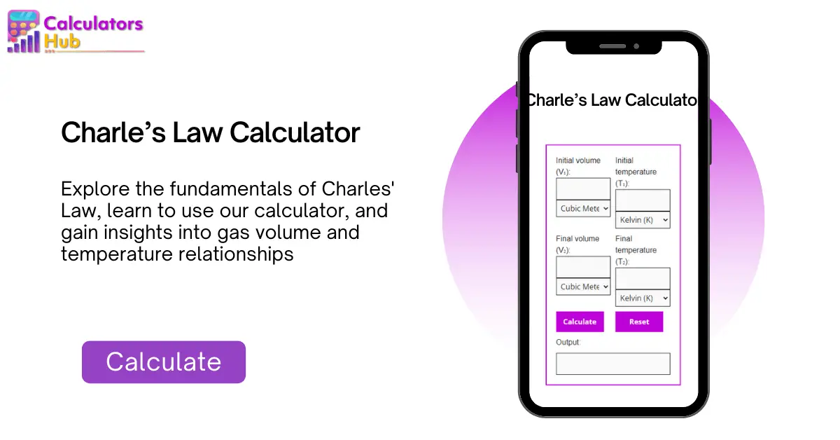 Charle’s Law Calculator
