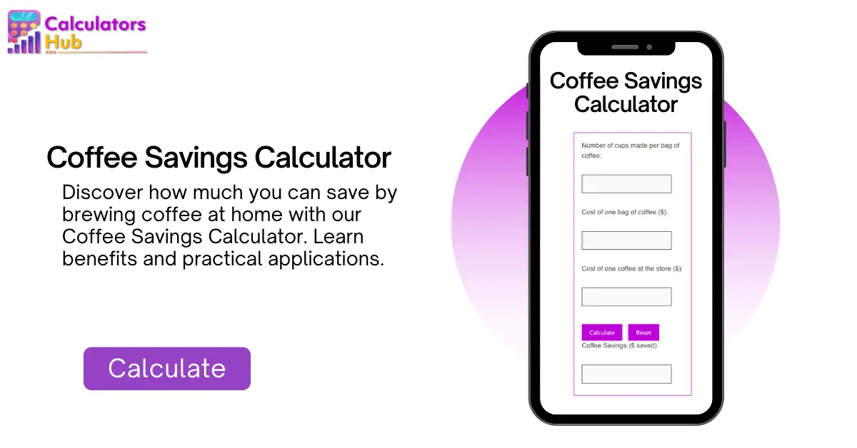 Coffee Savings Calculator