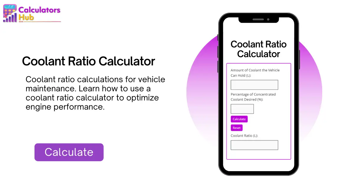 Coolant Ratio Calculator
