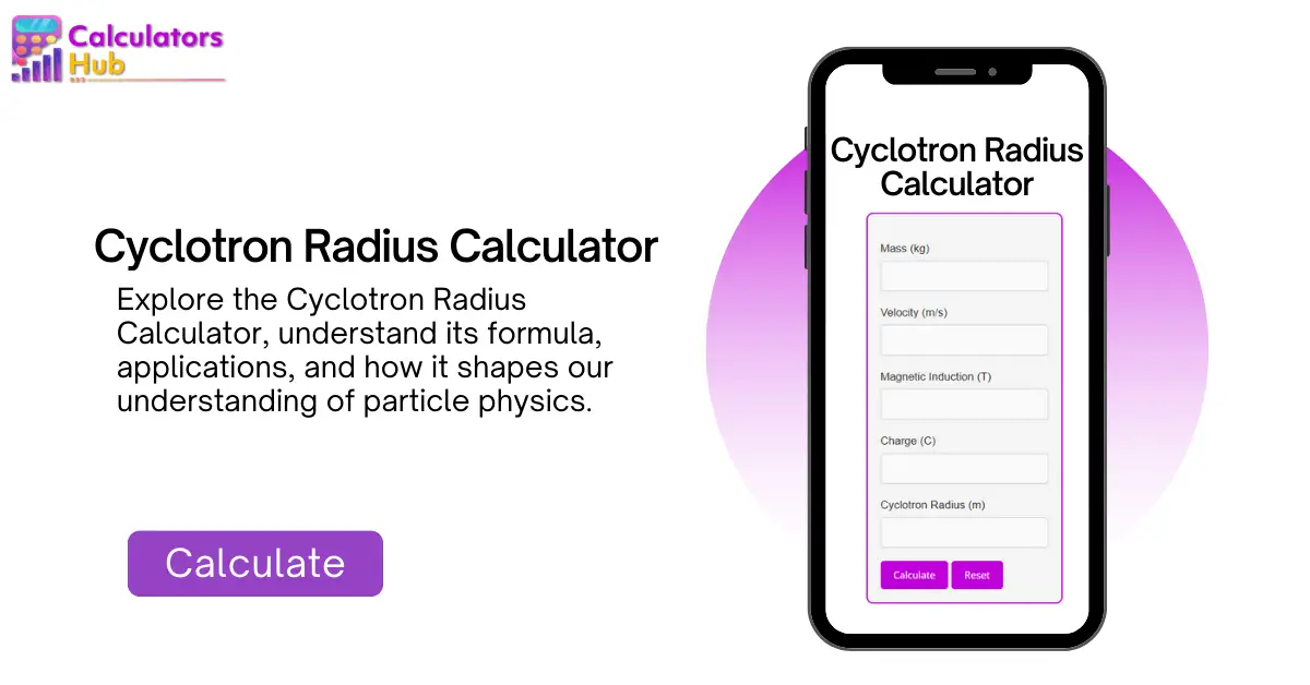 Cyclotron Radius Calculator