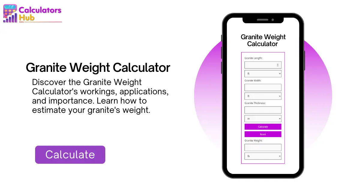 Granite Weight Calculator