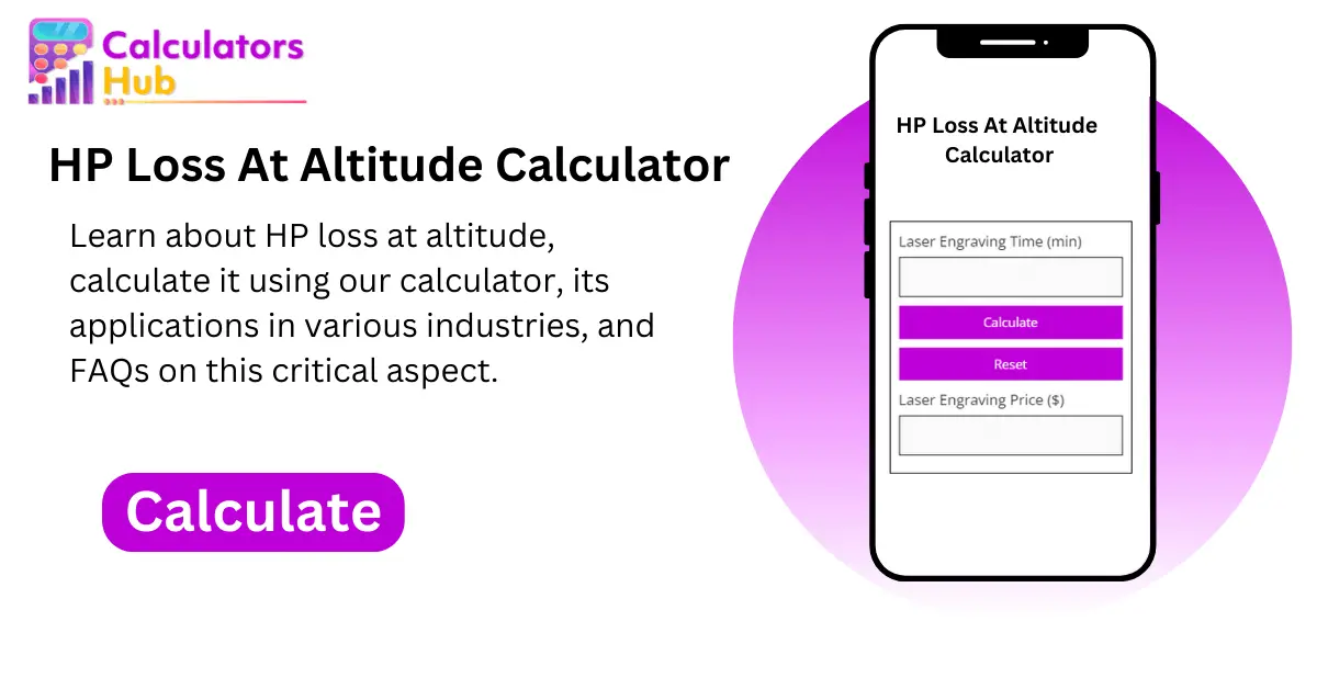 HP Loss At Altitude Calculator