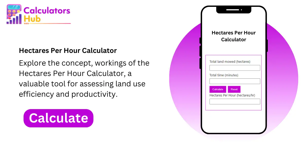Hectares Per Hour Calculator