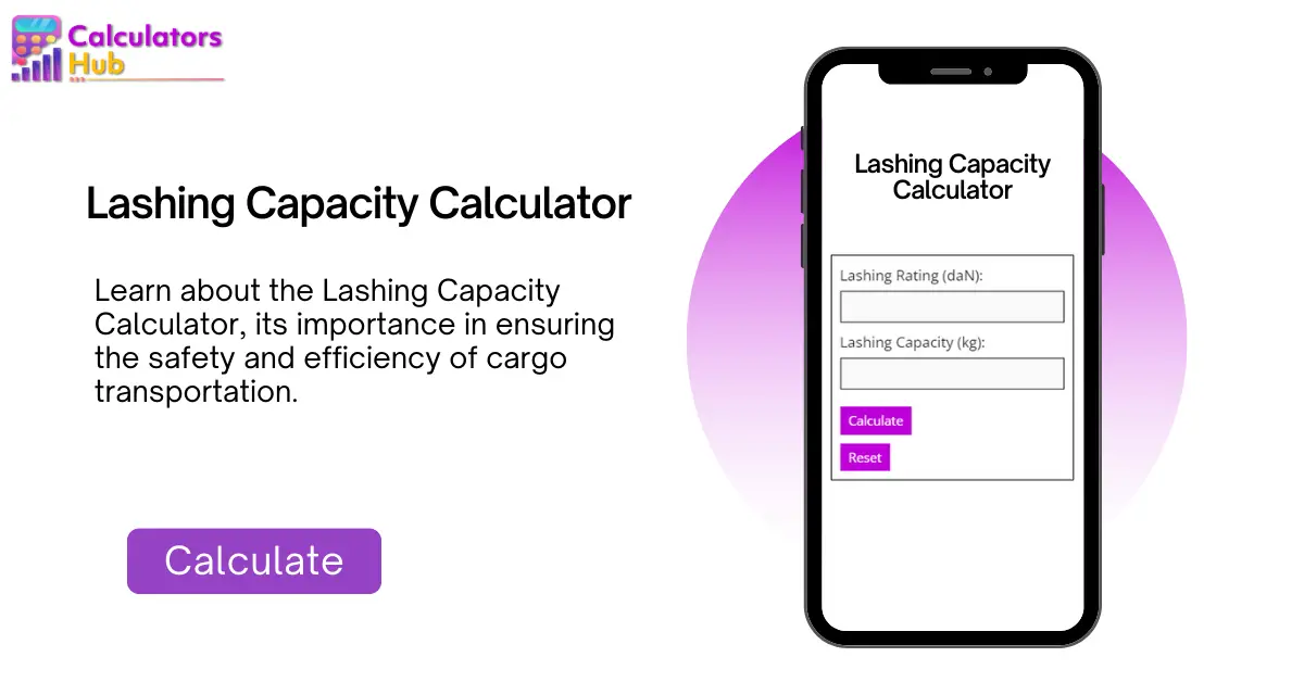 Lashing Capacity Calculator | Mastering Cargo Securement