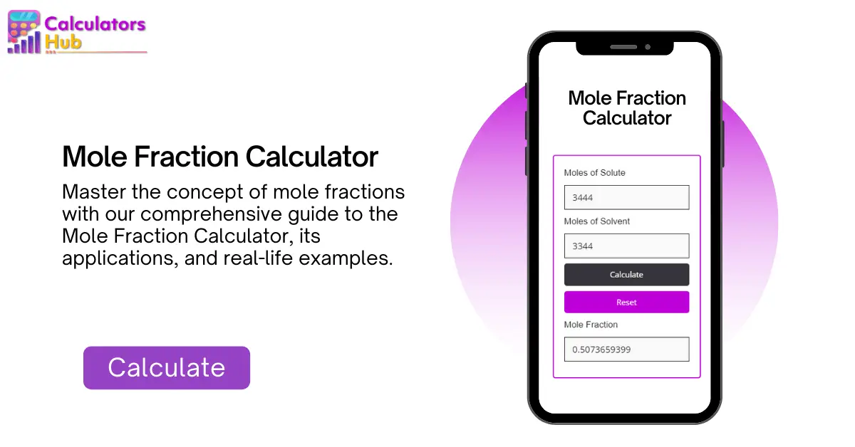 Mole Fraction Calculator