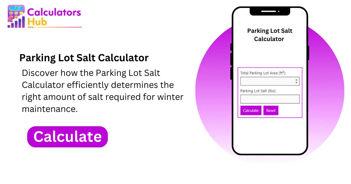 Parking Lot Salt Calculator