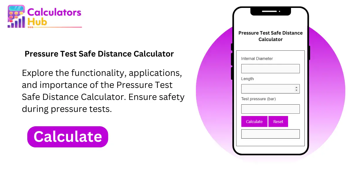 Pressure Test Safe Distance Calculator
