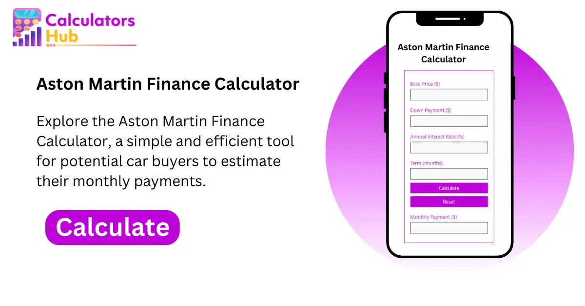 Aston Martin Finance Calculator