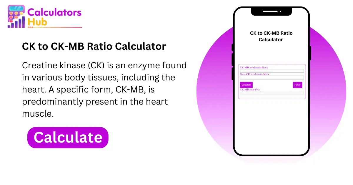 CK to CK-MB Ratio Calculator