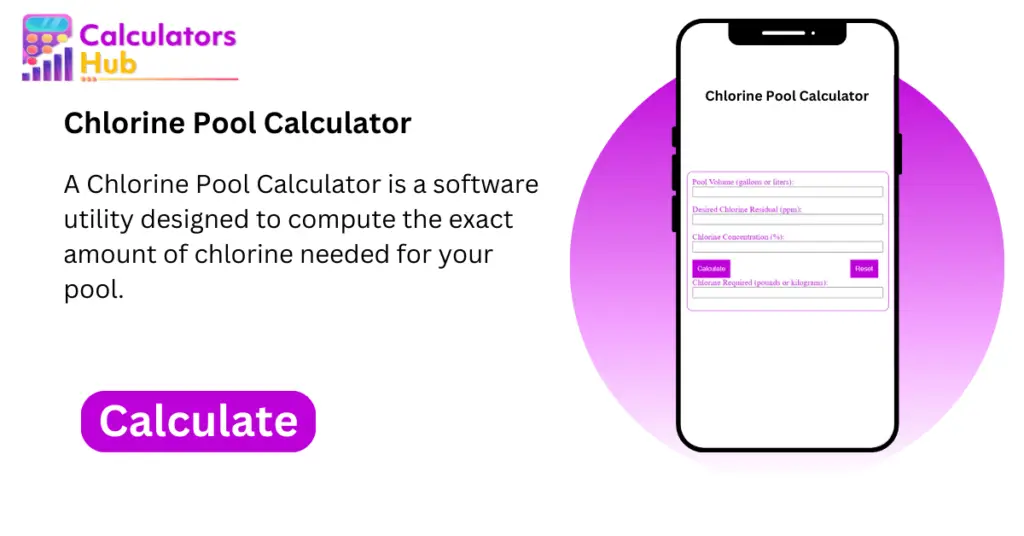 Chlorine Pool Calculator Online