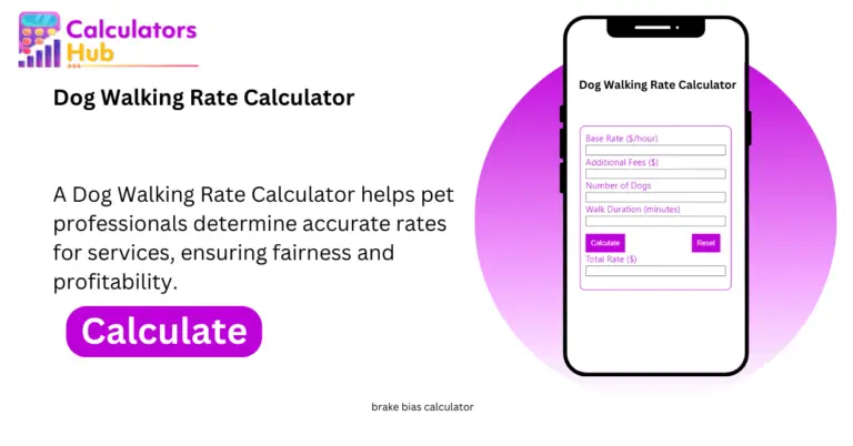 Dog Walking Rate Calculator Online