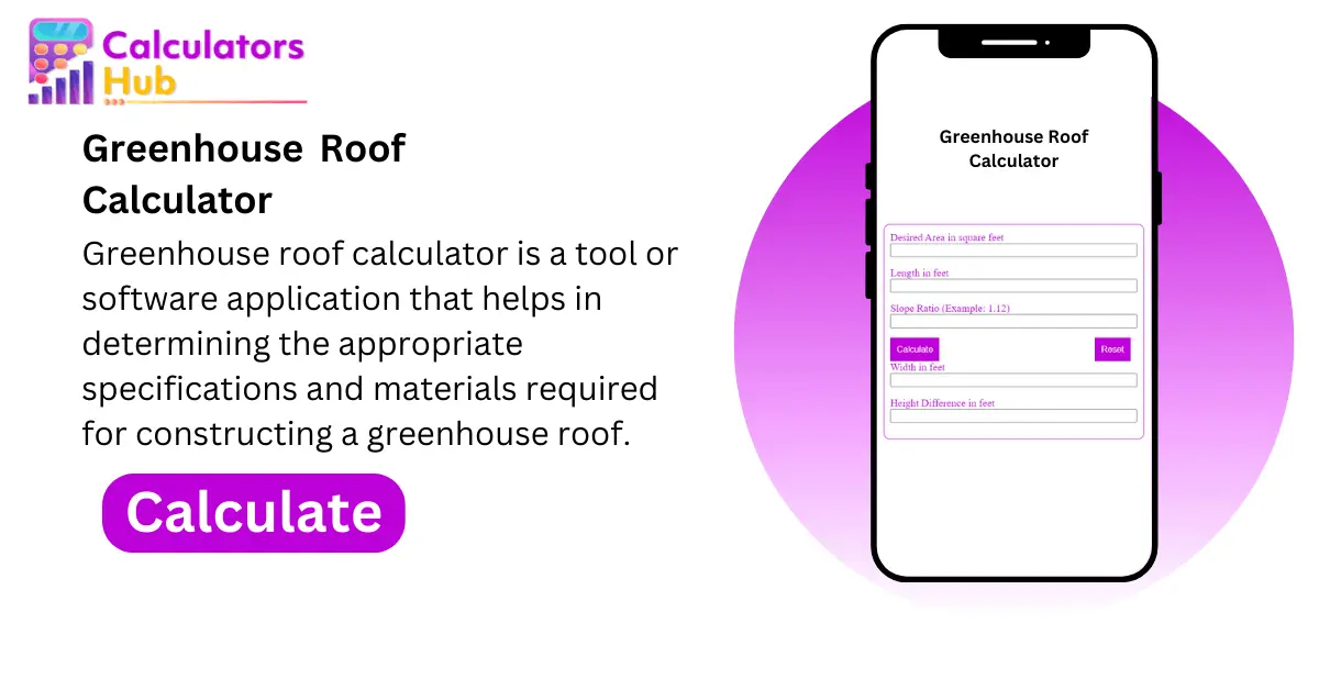 greenhouse roof calculator