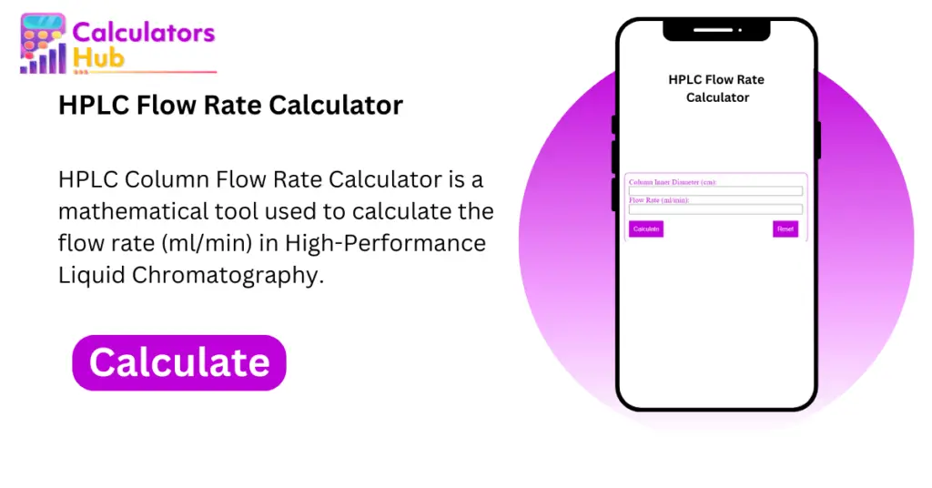 HPLC Flow Rate Calculator Online