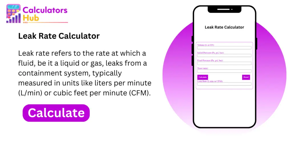 Leak Rate Calculator Online leak-rate-calculator-online