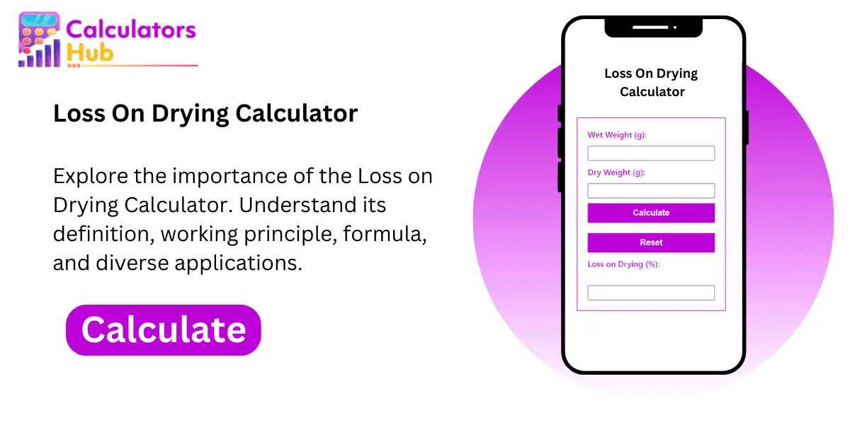 Loss On Drying Calculator (1)