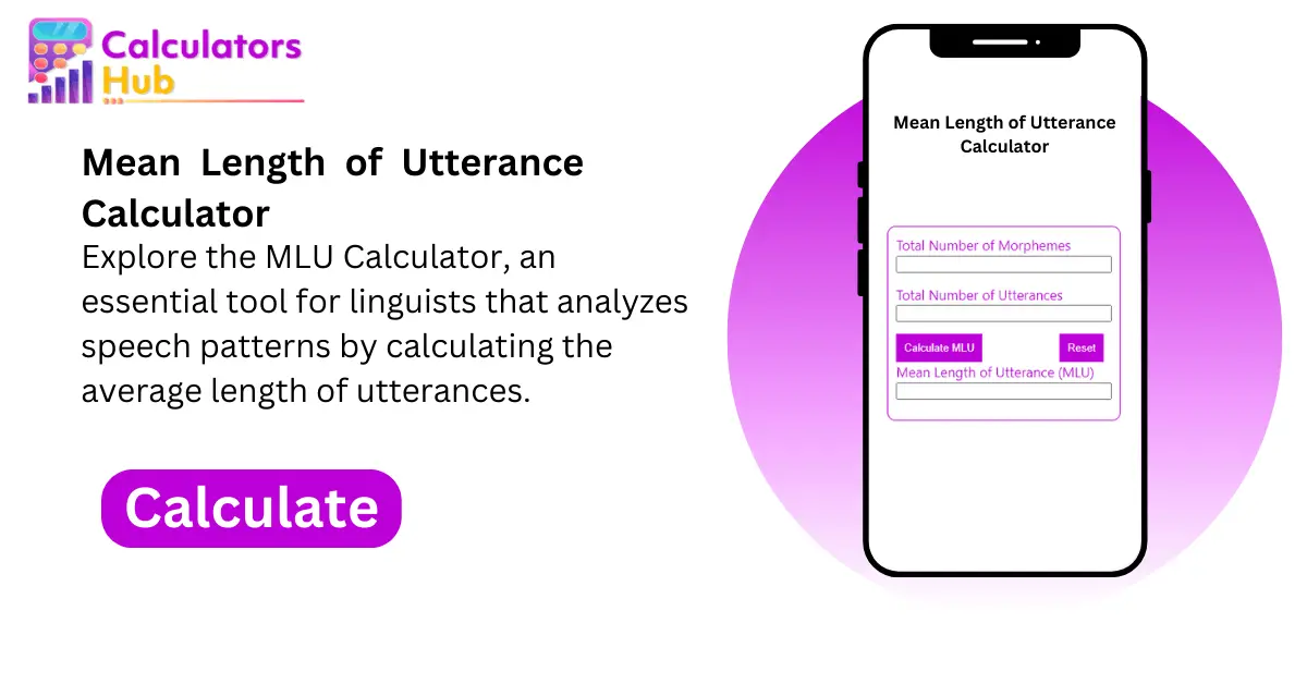 Mean Length of Utterance Calculator Online