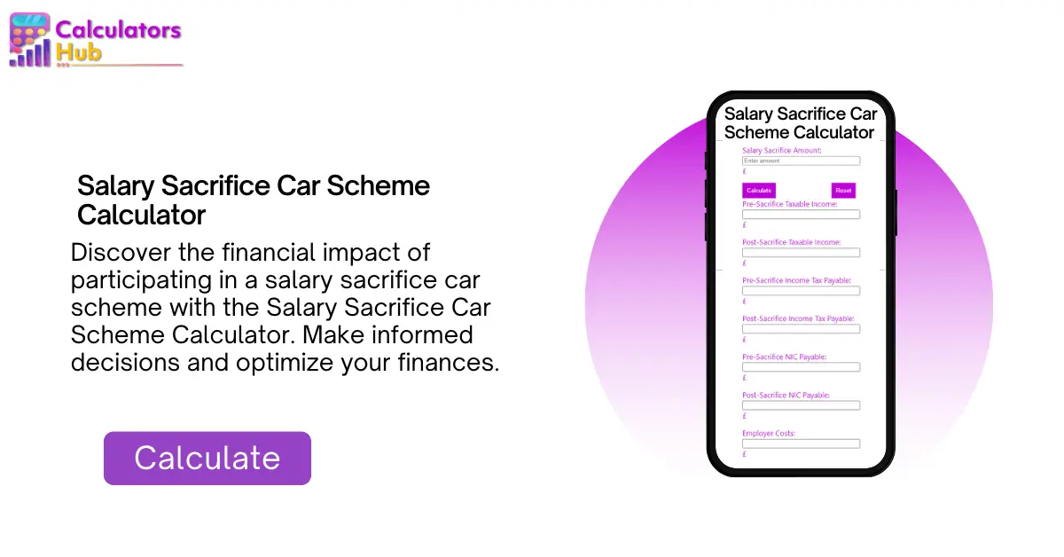 Salary Sacrifice Car Scheme Calculator Online CalculatorsHub   Salary Sacrifice Car Scheme Calculator 1 