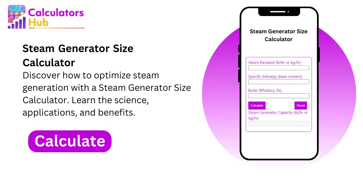 Steam Generator Size Calculator (1)