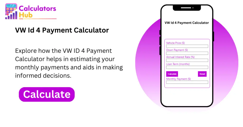 VW Id 4 Payment Calculator Online