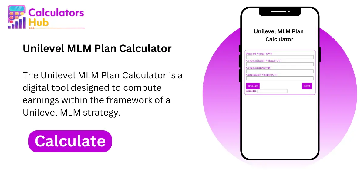 Unilevel MLM Plan Calculator