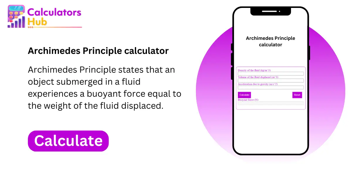 Archimedes Principle Calculator