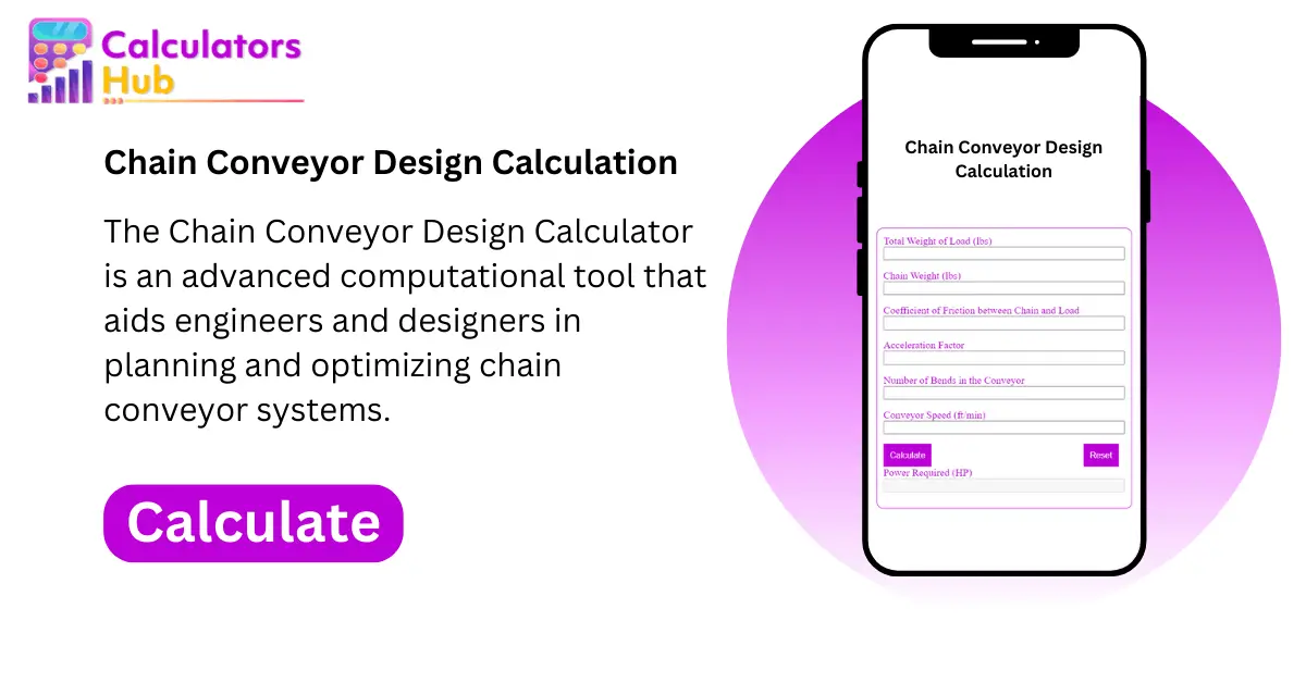 Chain Conveyor Design Calculator