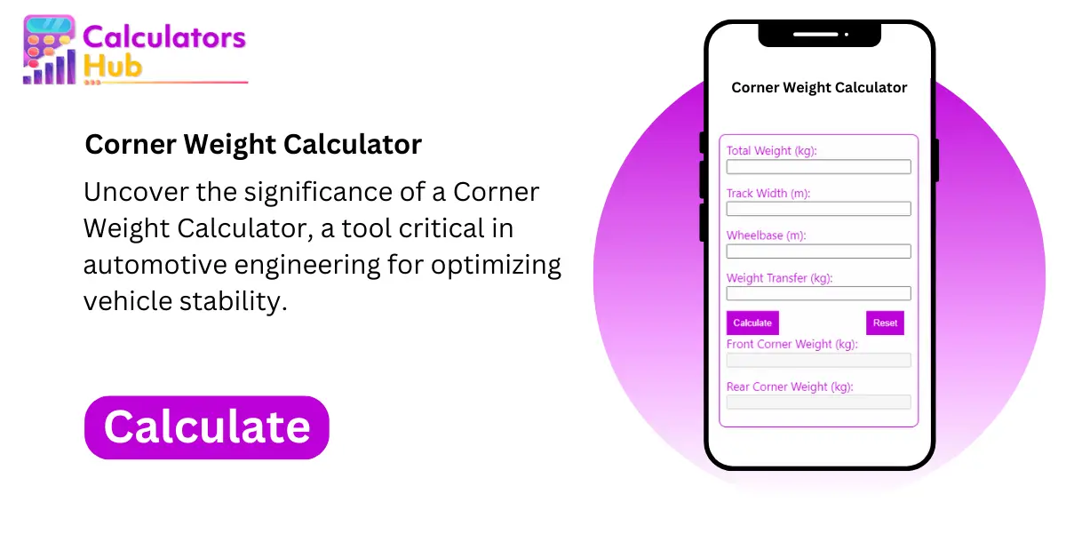 Corner Weight Calculator