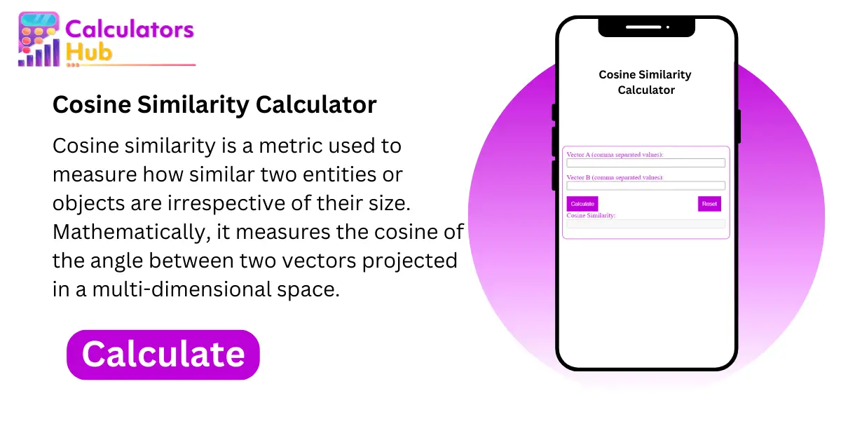 Cosine Similarity Calculator Online