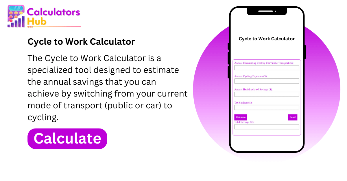 Cycle to Work Calculator Online