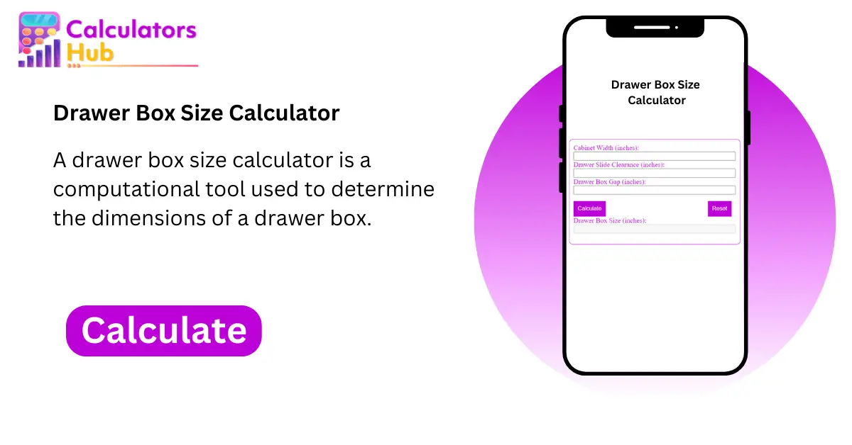Drawer Box Size Calculator