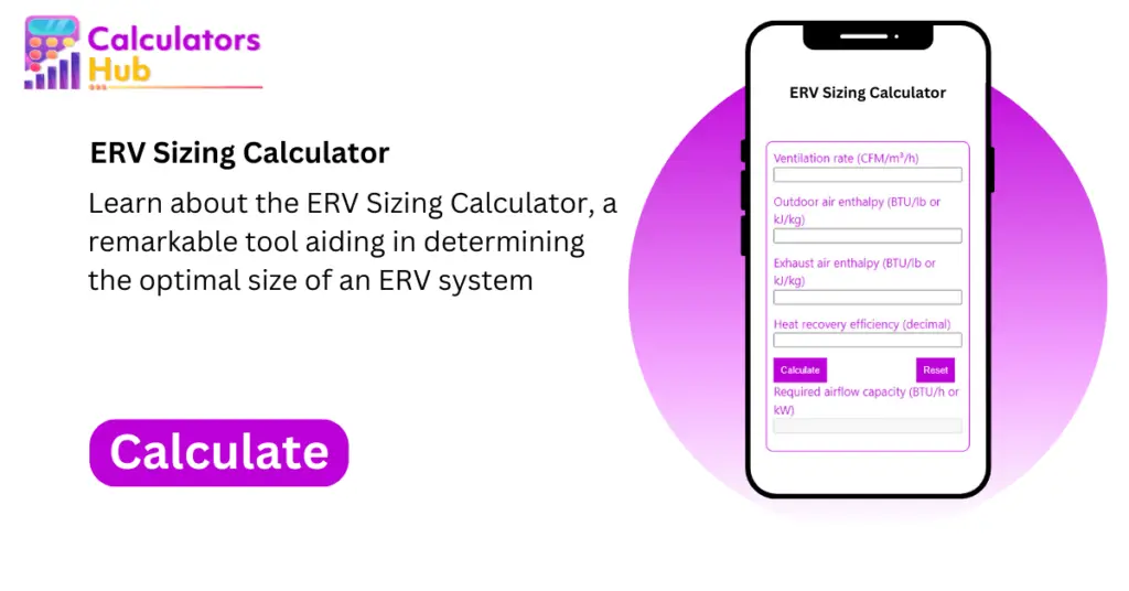 ERV Sizing Calculator Online