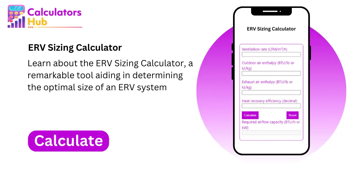 ERV Sizing Calculator