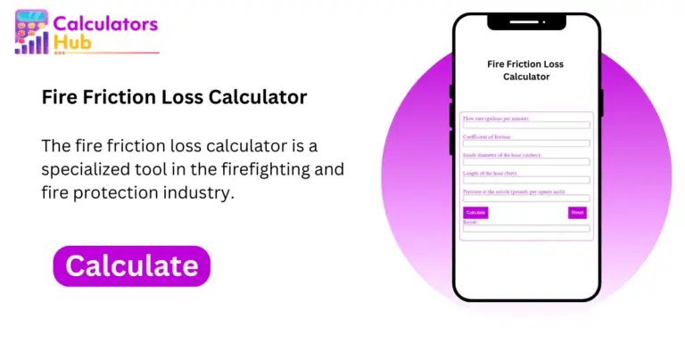Fire Friction Loss Calculator
