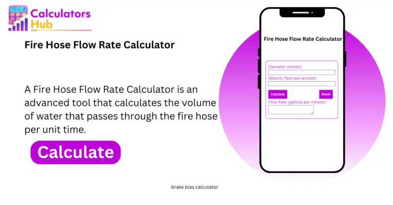 Fire Hose Flow Rate Calculator