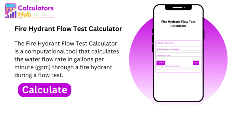 Fire Hydrant Flow Test Calculator