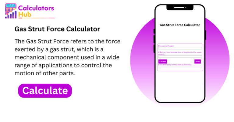 Gas Strut Force Calculator
