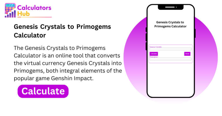Genesis Crystals to Primogems Calculator