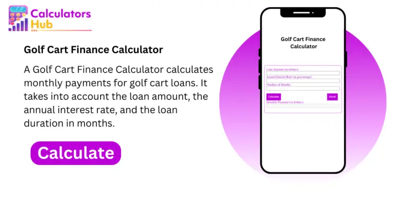 Golf Cart Finance Calculator