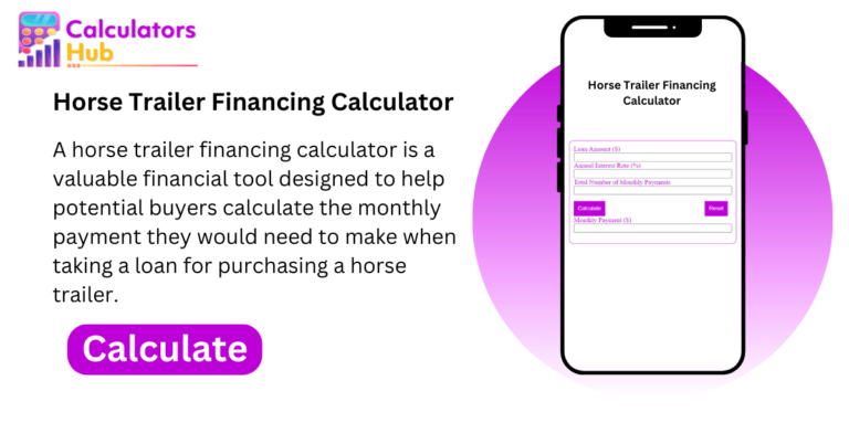 Horse Trailer Financing Calculator